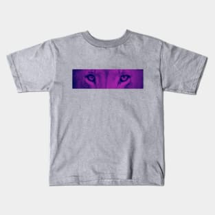 Lion Eyes (Plum) Kids T-Shirt